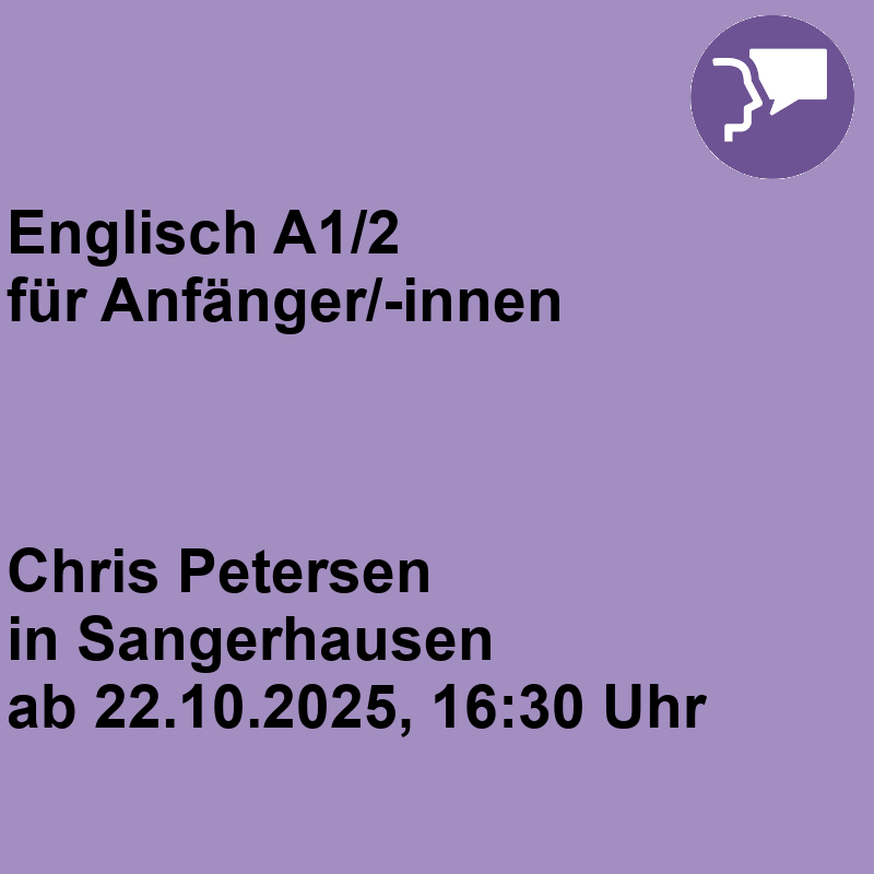 Englisch für Anfänger/-innen A1/2 Englisch für Anfänger/-innen A1/2