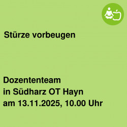 Stürze vorbeugen
