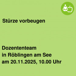 Stürze vorbeugen