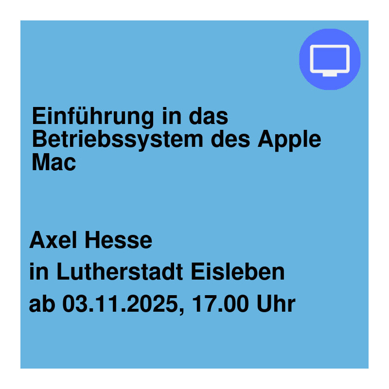 Einführung in das Betriebssystem des Apple Mac Einführung in das Betriebssystem des Apple Mac