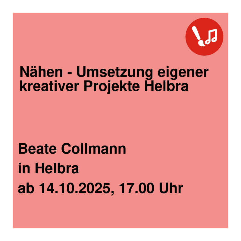 Nähen - Umsetzung eigener kreativer Projekte Helbra Nähen - Umsetzung eigener kreativer Projekte Helbra