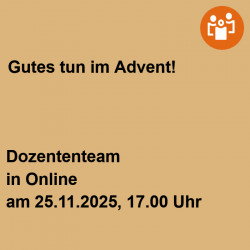 Gutes tun im Advent!