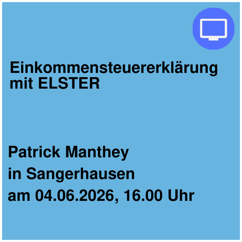 Einkommensteuererklärung mit ELSTER Einkommensteuererklärung mit ELSTER