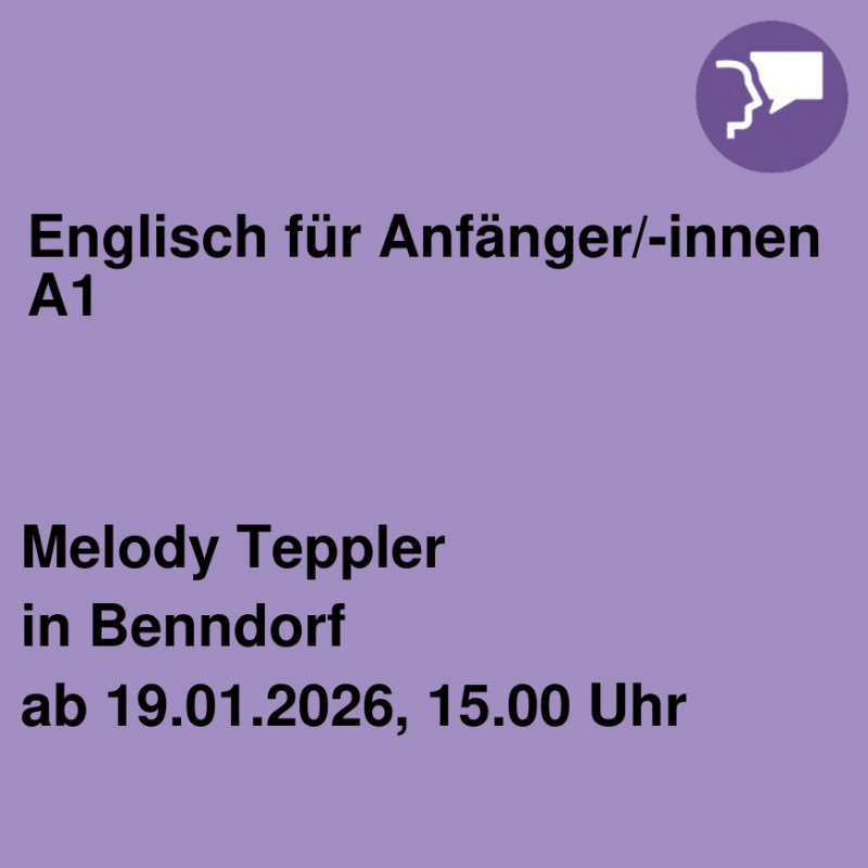 Englisch für Anfänger/-innen A1 Englisch für Anfänger/-innen A1