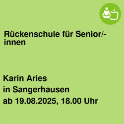 Rückenschule für Senior/-innen