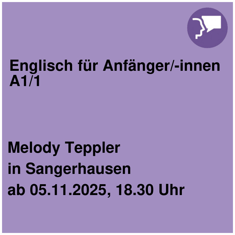Englisch für Anfänger/-innen A1/1 Englisch für Anfänger/-innen A1/1