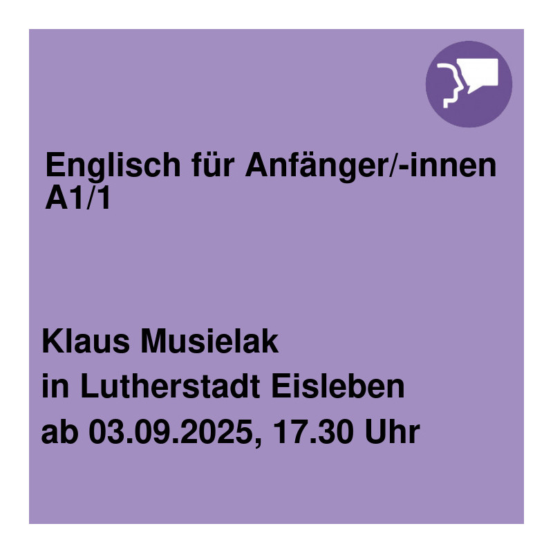 Englisch für Anfänger/-innen A1/1 Englisch für Anfänger/-innen A1/1