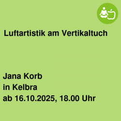 Luftartistik am Vertikaltuch