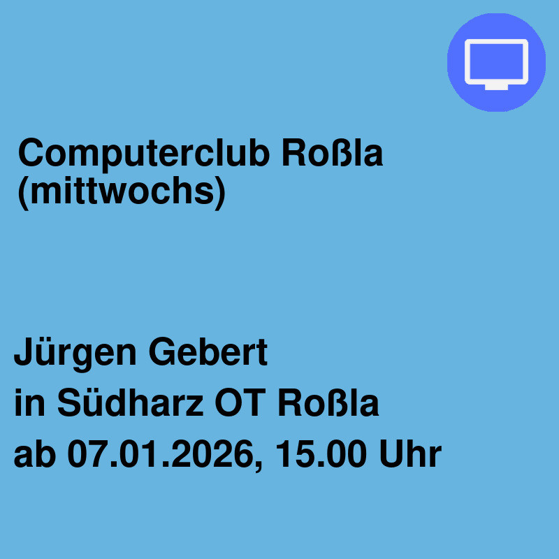 Computerclub Roßla (mittwochs)