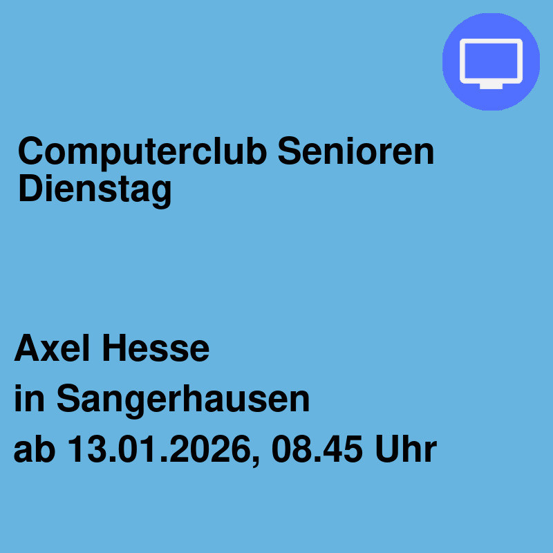 Computerclub Senioren Dienstag