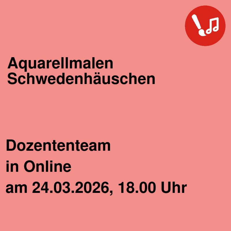 Aquarellmalen Schwedenhäuschen