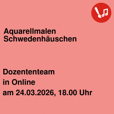 Aquarellmalen Schwedenhäuschen