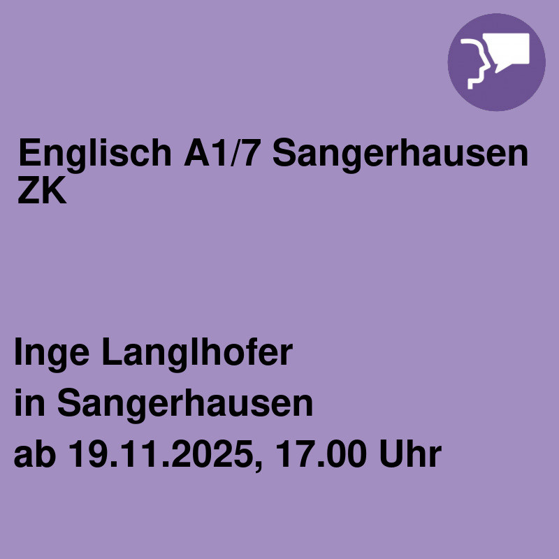 Englisch A1/7 Sangerhausen ZK