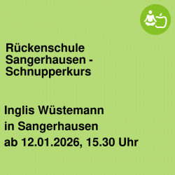 Rückenschule  Sangerhausen - Schnupperkurs