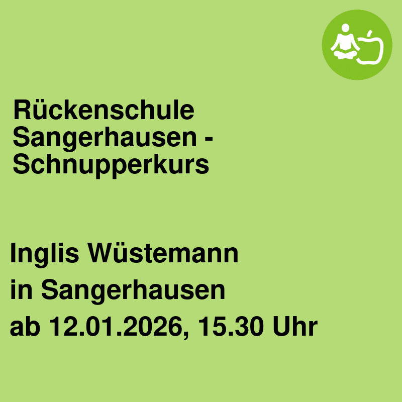 Rückenschule  Sangerhausen - Schnupperkurs