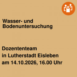 Wasser- und Bodenuntersuchung