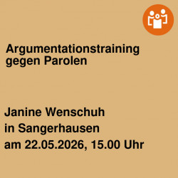 Argumentationstraining gegen Parolen