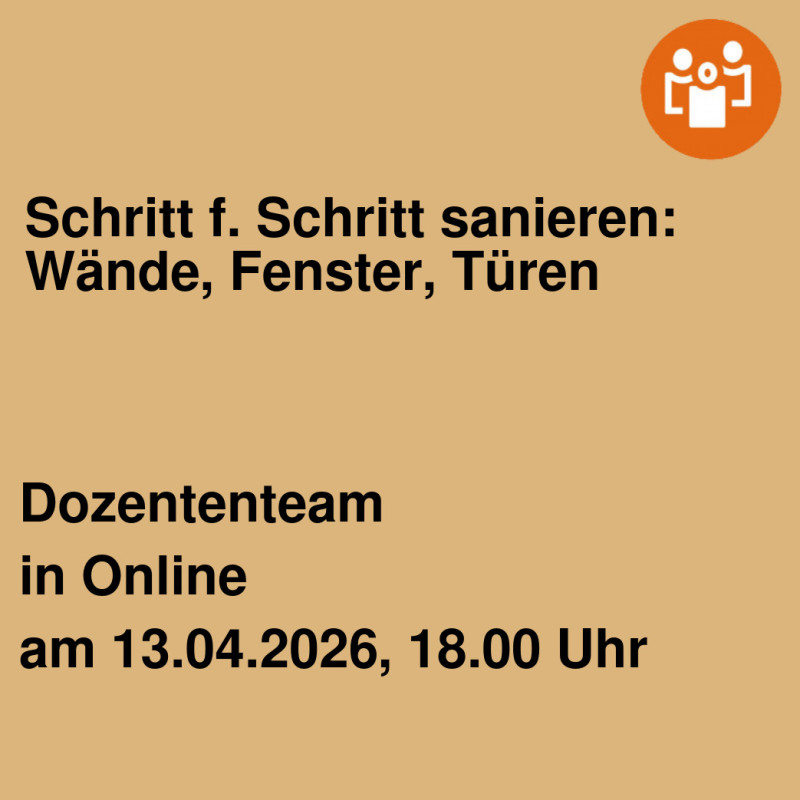 Schritt f. Schritt sanieren: Wände, Fenster, Türen