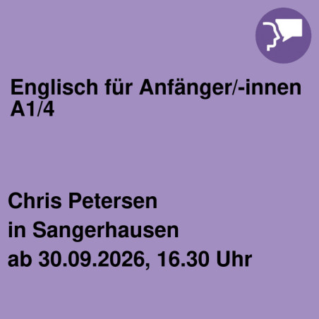 Englisch für Anfänger/-innen A1/4