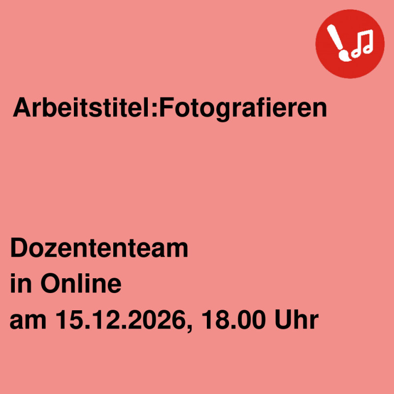 Arbeitstitel:Fotografieren