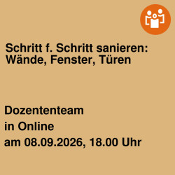 Schritt f. Schritt sanieren: Wände, Fenster, Türen