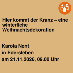 Hier kommt der Kranz – eine winterliche Weihnachtsdekoration