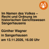 Im Namen des Volkes – Recht und Ordnung im historischen Gerichtswesen Sangerhausens