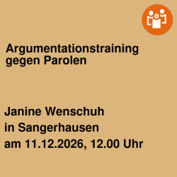 Argumentationstraining gegen Parolen