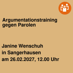 Argumentationstraining gegen Parolen