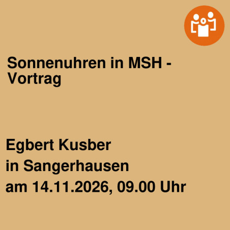 Sonnenuhren in MSH - Vortrag