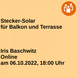 Stecker-Solar für Balkon...