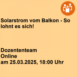 Solarstrom vom Balkon -...