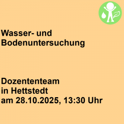 Wasser- und Bodenuntersuchung