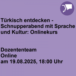Türkisch entdecken - Schnupperabend mit Sprache und Kultur: Onlinekurs