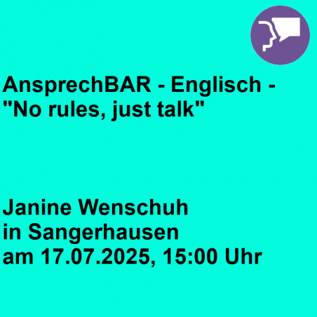 AnsprechBAR - Englisch - "No rules, just talk"