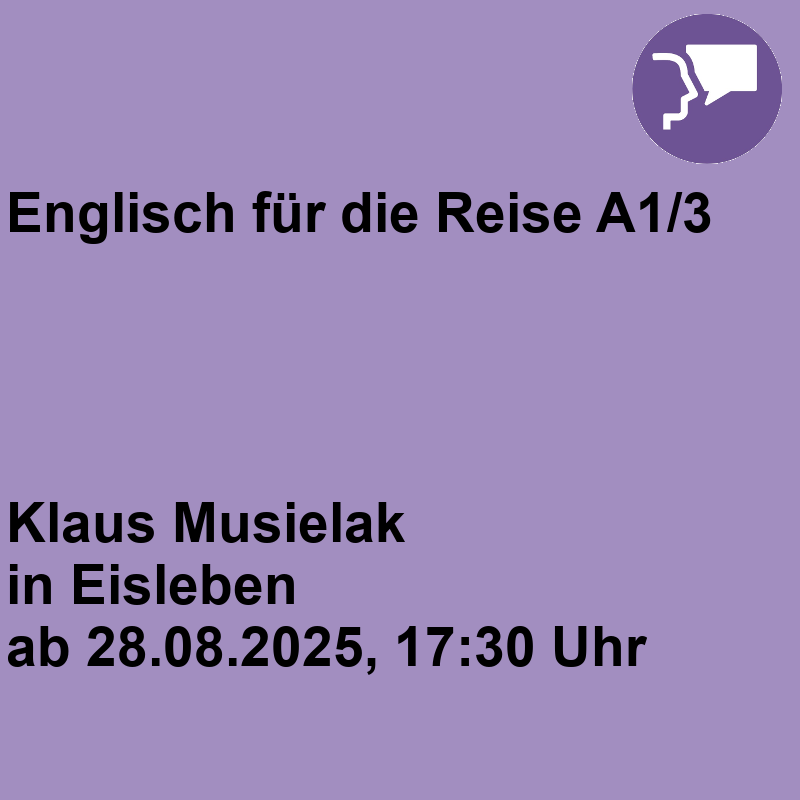 Englisch für die Reise A1/3 Eisleben