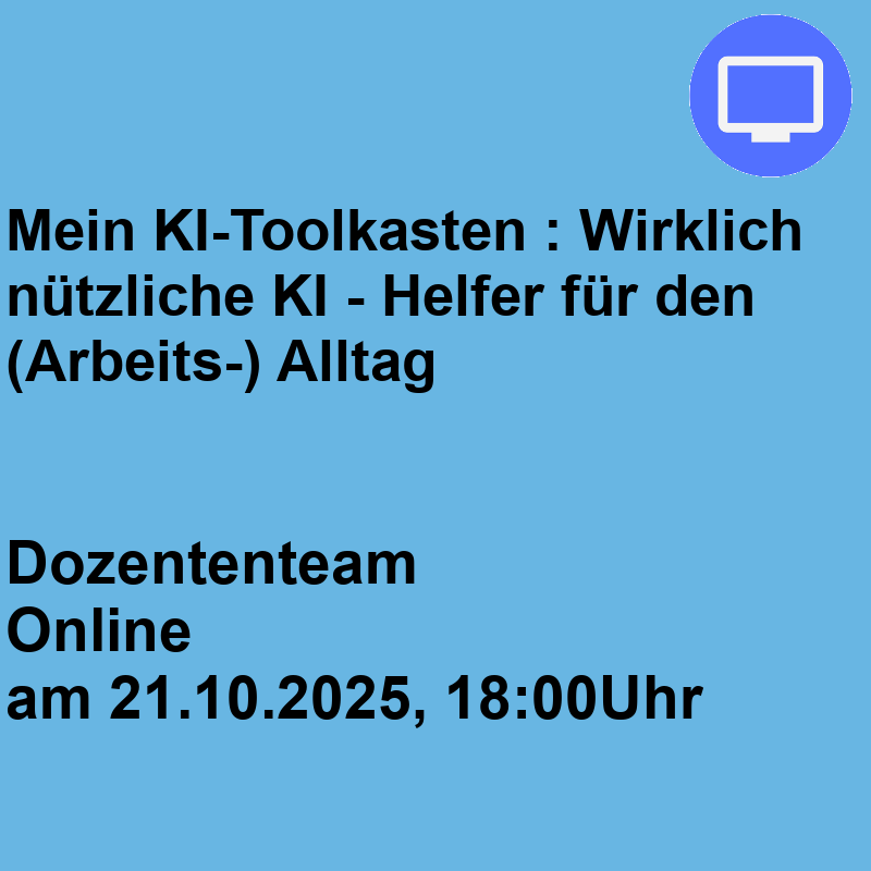 Mein KI-Toolkasten : Wirklich nützliche KI - Helfer für den (Arbeits-) Alltag Mein KI-Toolkasten : Wirklich nützliche KI - Helfer für den (Arbeits-) Alltag