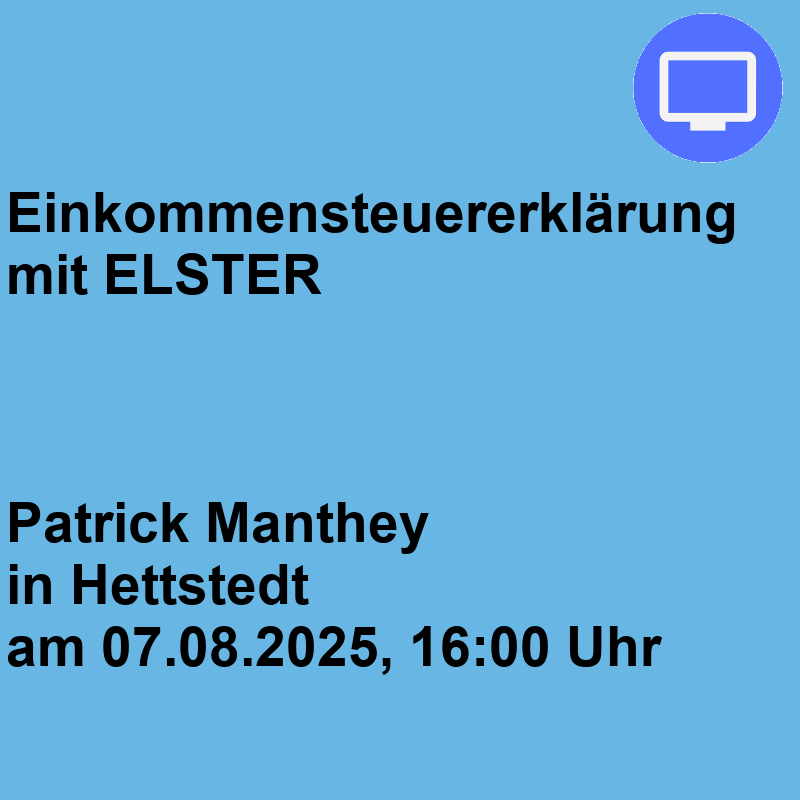 Einkommensteuererklärung mit ELSTER Einkommensteuererklärung mit ELSTER