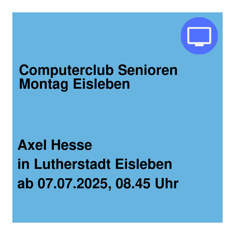Computerclub Senioren Montag Eisleben